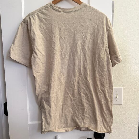 Coors Banquet Retro Western Rodeo Skull Graphic Tee Tan Men’s Size L Beer Cowboy - Picture 3 of 4